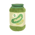Bocal vert Pickles au couvercle en tissu bouclé
