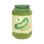 Bocal vert Pickles au couvercle en tissu bouclé