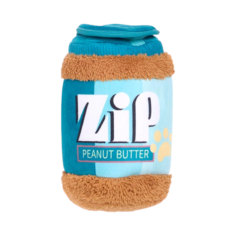 Pot bleu Zip Peanut Butter au couvercle marron