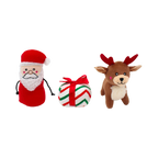 Petits personnages à cacher : Santa, cadeau rayé et renne