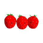 Pancakes empilés vus de face, entourés des fraises