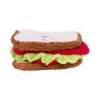 Sandwich vu de profil, couches de salade, tomate et bacon