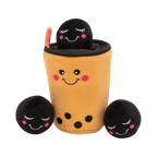 Gobelet orange souriant et ses trois perles noires kawaii