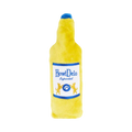 Bouteille jaune à capsule bleue, étiquette HowlDelo