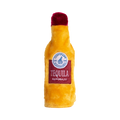 Bouteille orange à bouchon bordeaux et étiquette Reposado