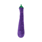 Aubergine violette allongée avec sa tige verte