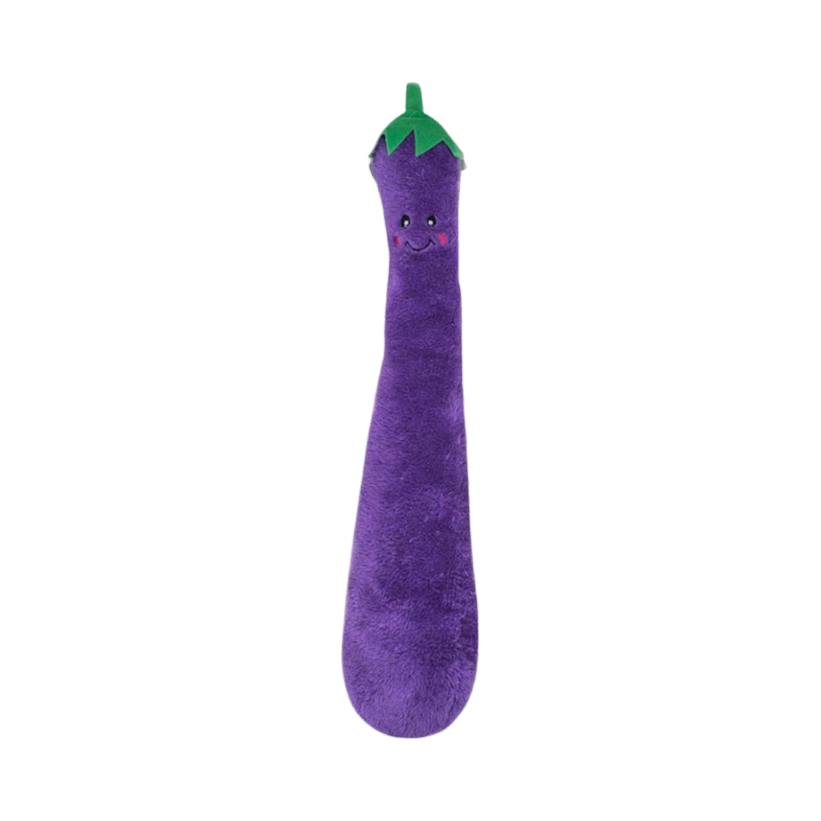 Aubergine violette allongée avec sa tige verte