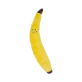 Banane jaune souriante aux extrémités brunes