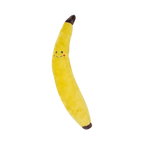Banane jaune souriante aux extrémités brunes