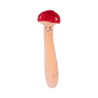 Champignon au chapeau rouge à pois blancs et long pied beige