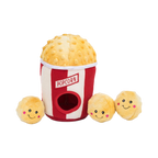 Boule de popcorn souriante aux joues roses