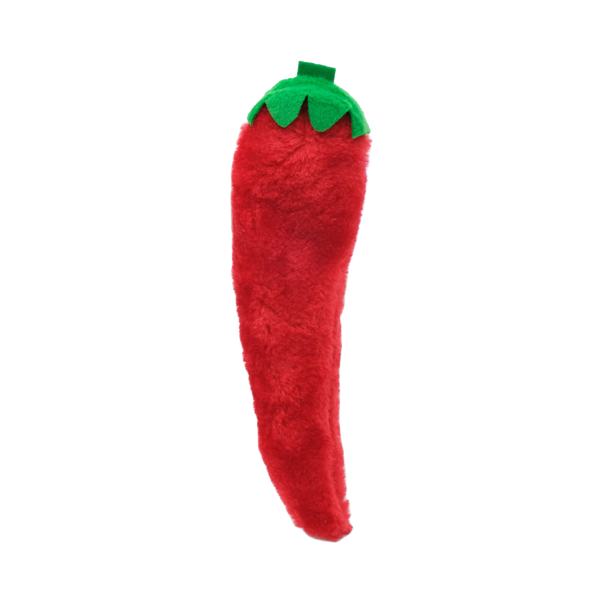 Piment rouge moelleux au visage souriant et tige verte