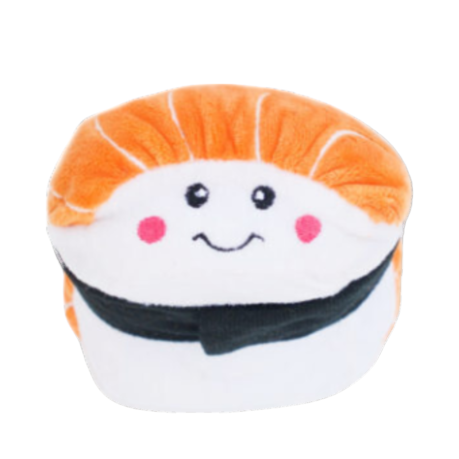 Nigiri souriant aux joues roses et bande d'algue noire
