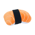 Dos du nigiri avec tranche de saumon orange et algue