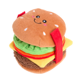 Burger souriant avec salade, cheddar, tomate et steak