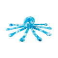 Pieuvre bleu turquoise tachetée aux huit tentacules étalées