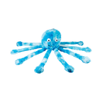Pieuvre bleu turquoise tachetée aux huit tentacules étalées