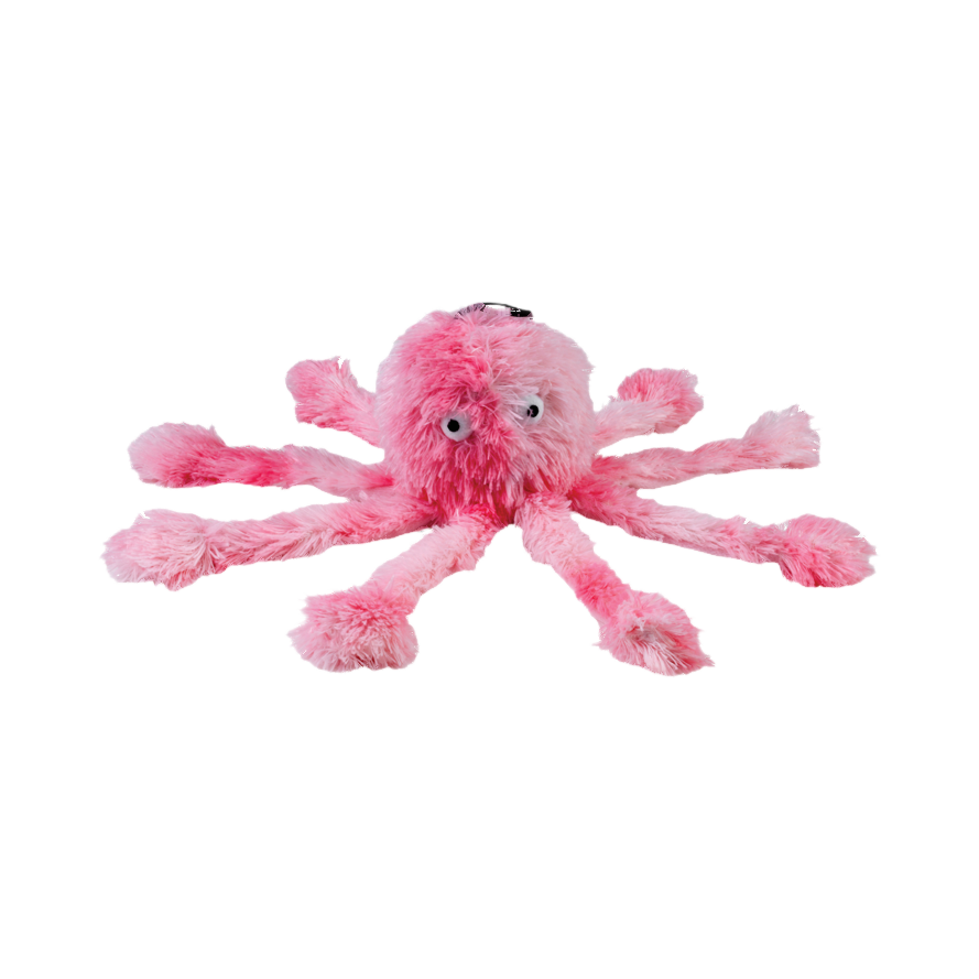 Pieuvre rose chiné aux tentacules ondulées