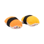 Deux sushis catnip couchés, visages souriants