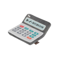 Calculatrice grise Best Day Ever vue en biais