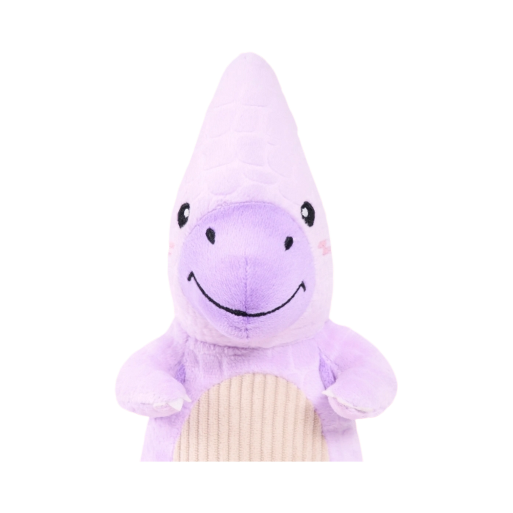 Gros plan sur la tête souriante du ptérodactyle mauve