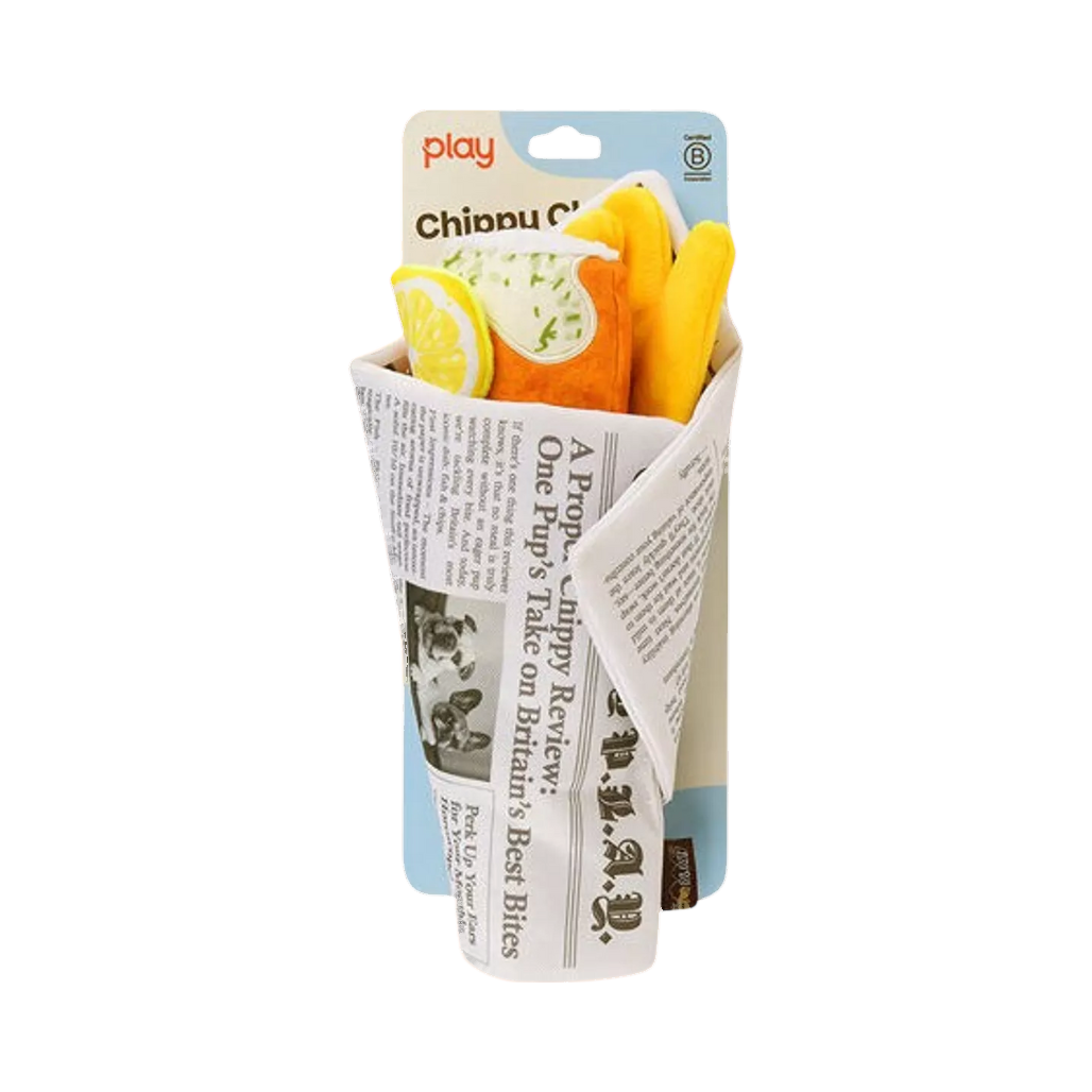 Cornet en papier journal garni de frites jaunes et poisson pané