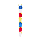 Chenille multicolore droite, pattes jaunes de chaque côté