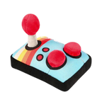 Manette de jeu rétro bleu ciel à joystick et boutons rouges