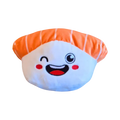 Nigiri blanc au saumon orange avec un visage qui fait un clin d'œil