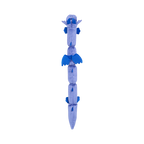Dos violet avec ailes bleu roi, vu de dessus