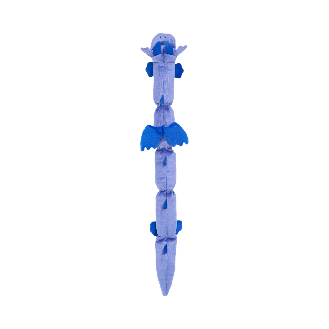 Dos violet avec ailes bleu roi, vu de dessus