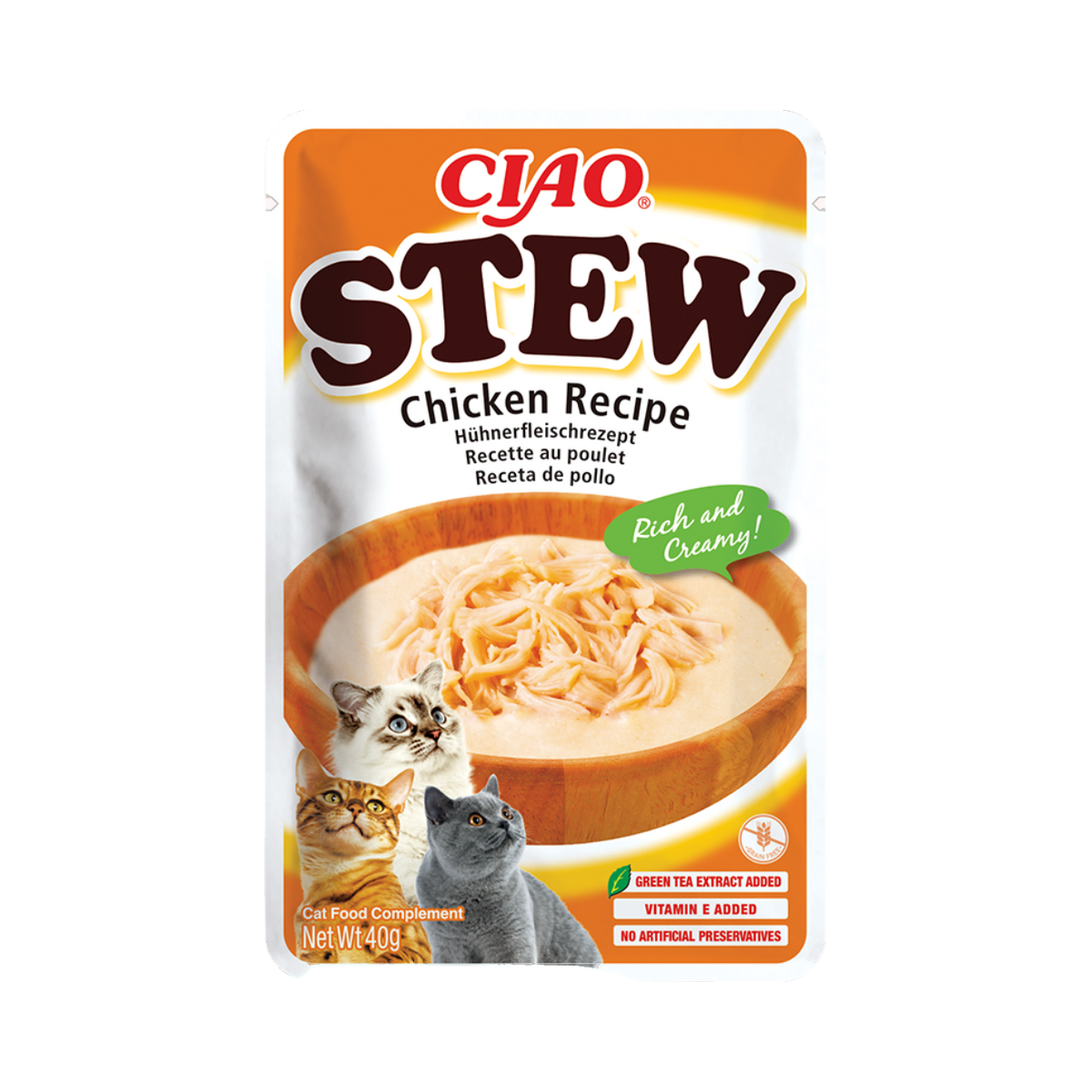 Sachet orange Chicken Recipe avec bol illustré