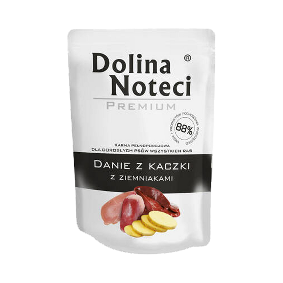 Plat pour chien Dolina Noteci Premium canard et pommes de terre en sachet – sachet 300 g