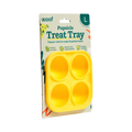Moule jaune à quatre alvéoles dans son emballage Treat Tray L