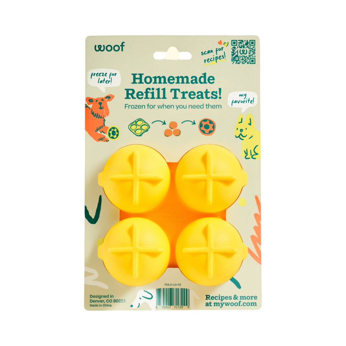 Recharges orange congelées Homemade Refill Treats sous blister
