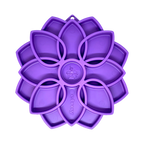 Fleur violette à pétales creux vue de dessus