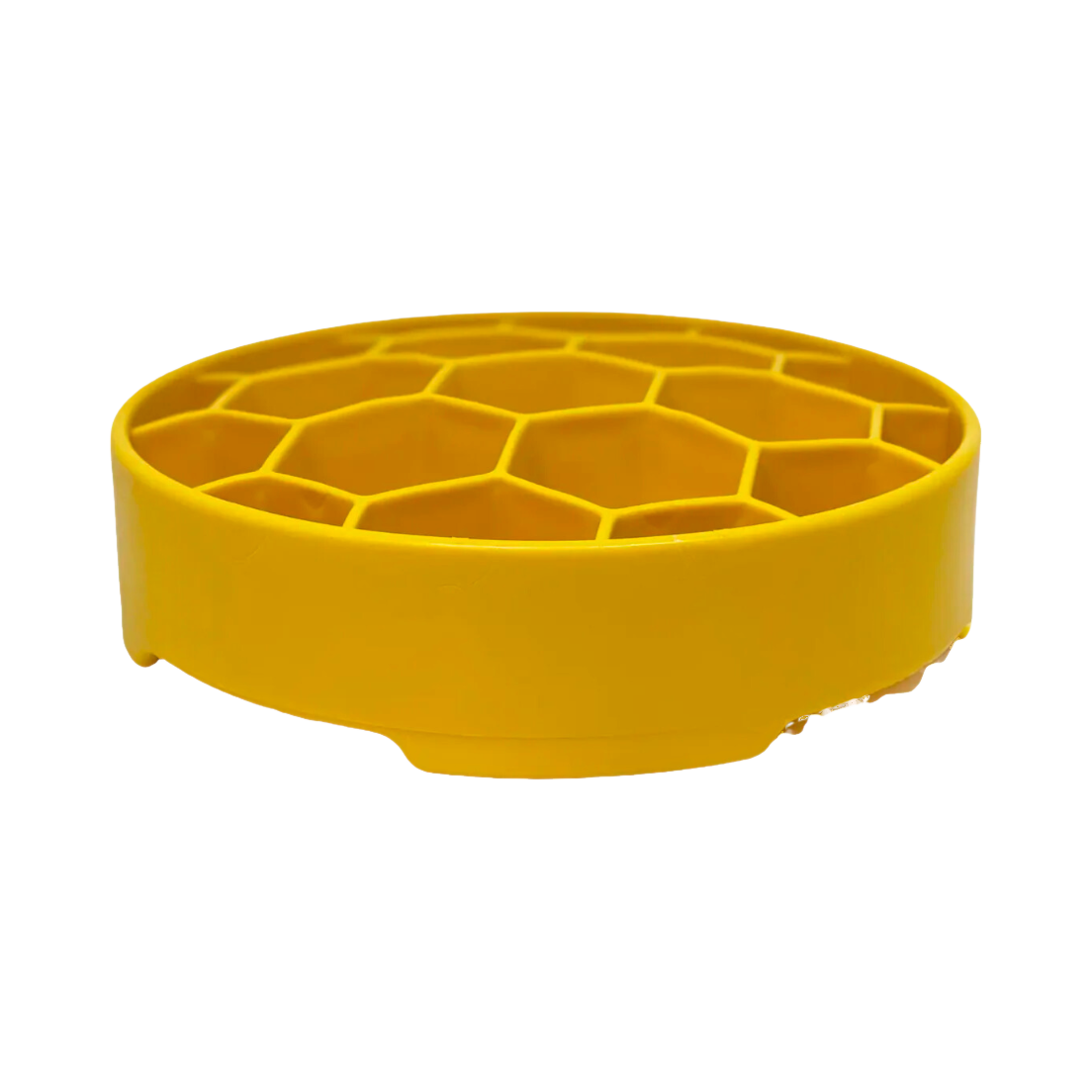 Plateau jaune en alvéoles vu de trois quarts