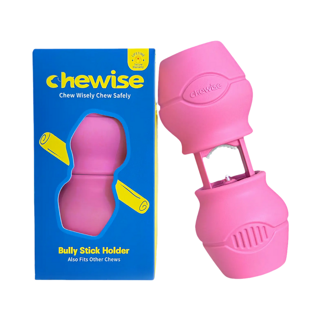 Support Chewise rose à côté de sa boîte