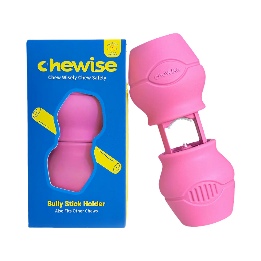Support Chewise rose à côté de sa boîte