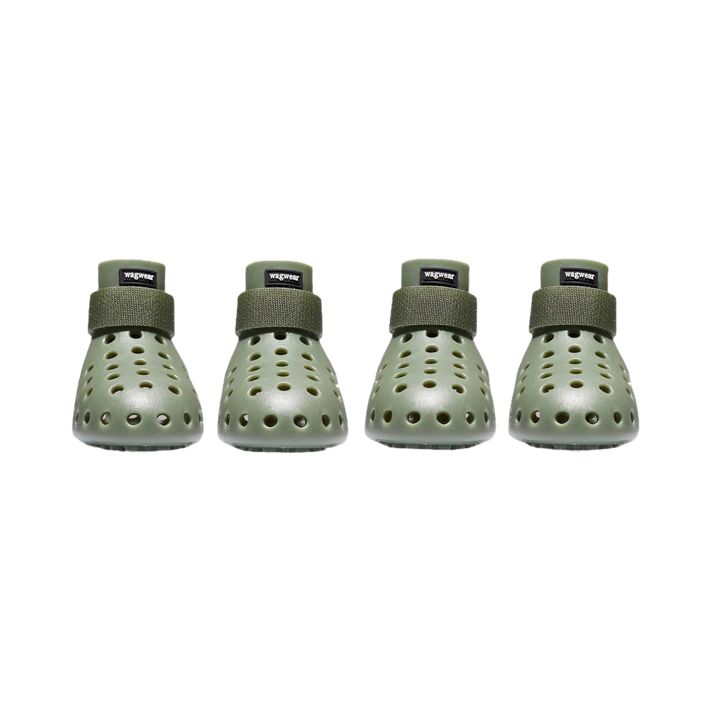 Quatre bottines coloris vert sauge