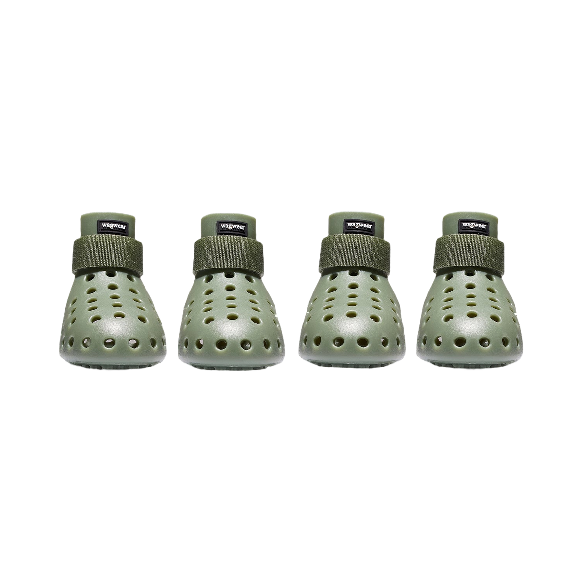 Quatre bottines coloris vert sauge