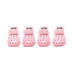 Quatre bottines coloris rose pâle