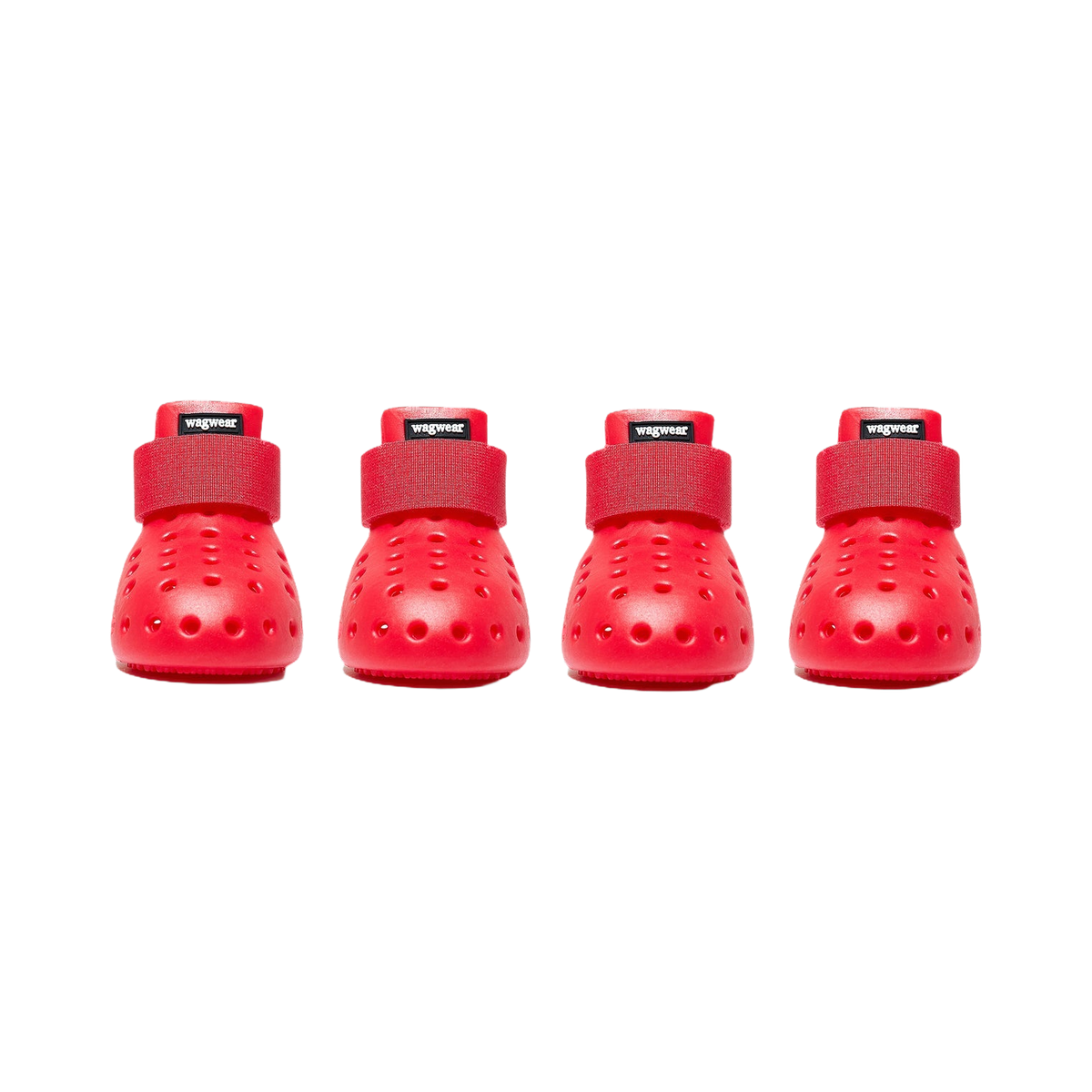 Quatre bottines coloris rouge