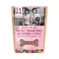 Sachet SANA Mini Beef Training Bones framboise et épinard