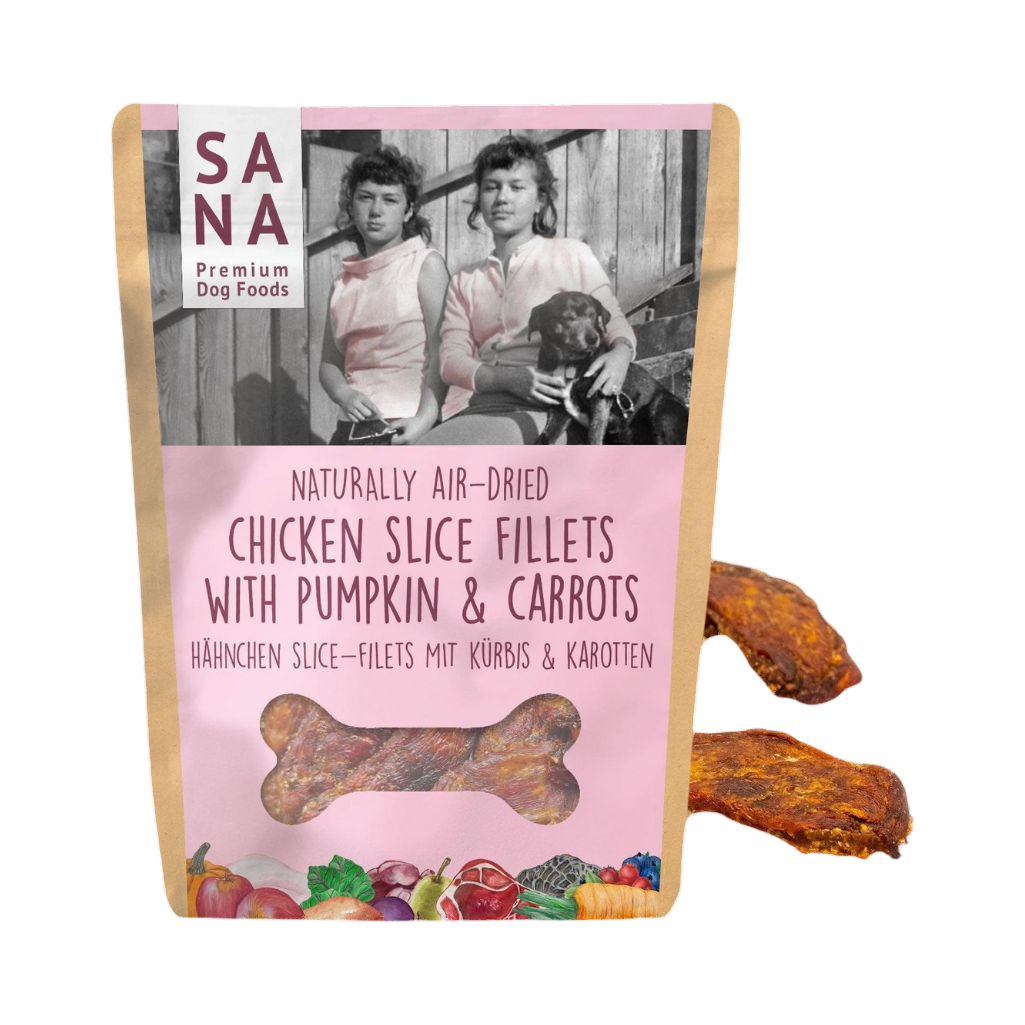 Sachet SANA Chicken Slice Fillets potiron et carottes