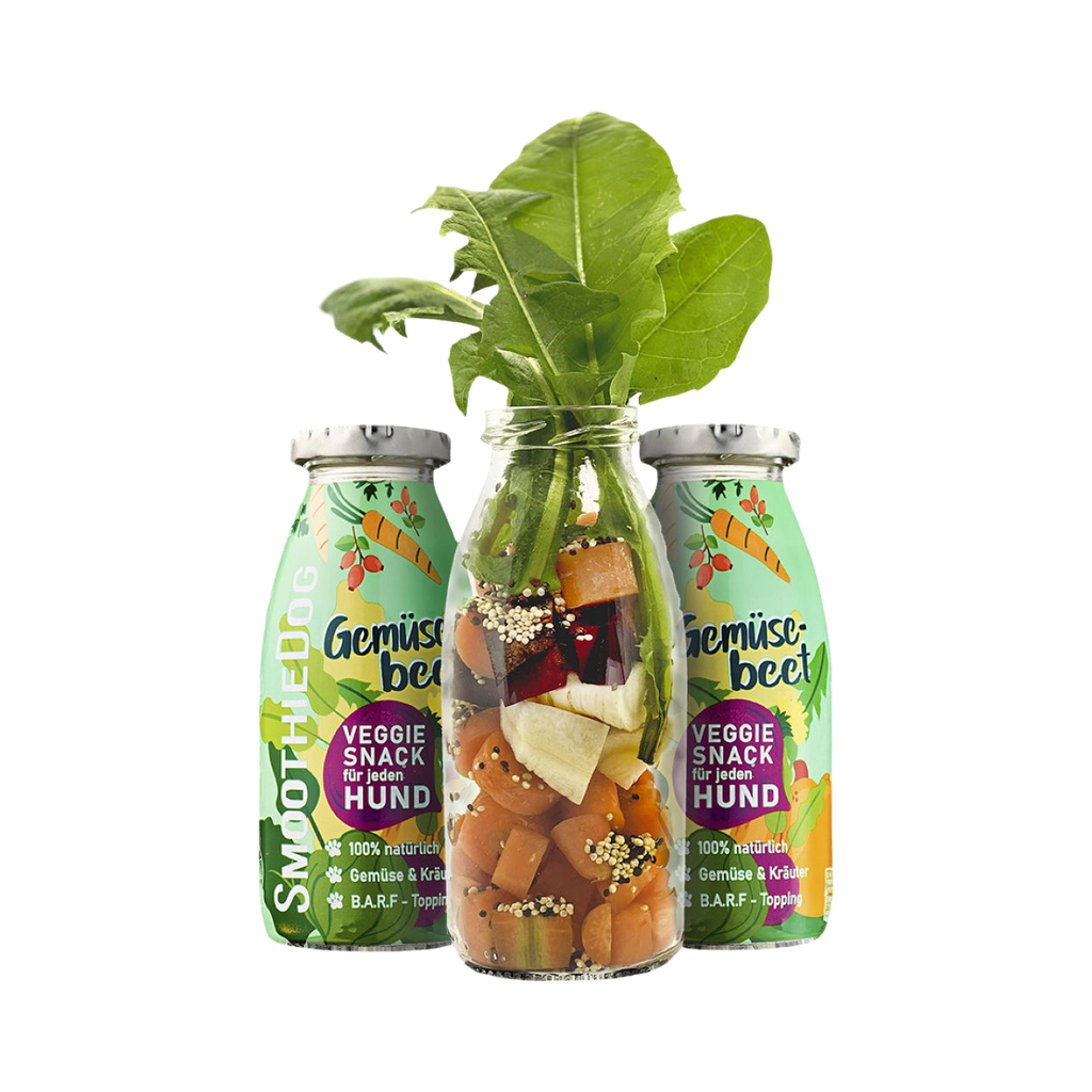 Bocal de légumes entre deux bouteilles Gemüsebeet végétariennes