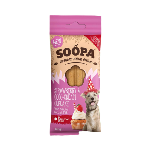Paquet Soopa Birthday Sticks fraise et crème de coco rose