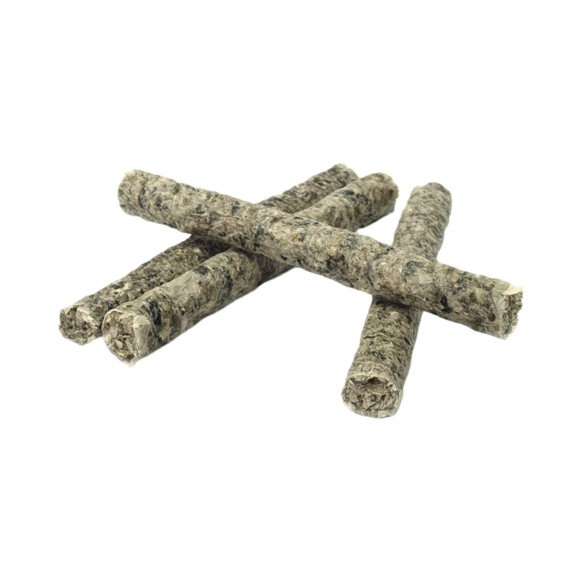 Sticks de morue et saumon croisés, texture marbrée