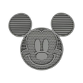 Tapis gris en forme de tête de souris aux grandes oreilles