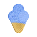 Cornet bleu et jaune vu de face